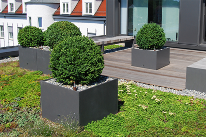 Optigrün Planter made from stone fibre slabs